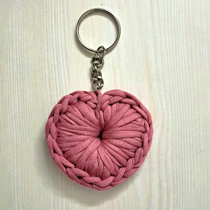 Crochet Heart Keychain - Image 3