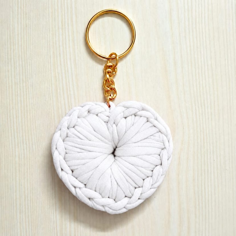 Crochet Heart Keychain - Image 5