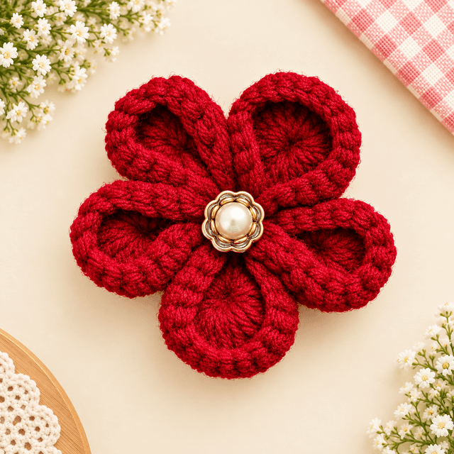 Crochet Flower Hair Band
