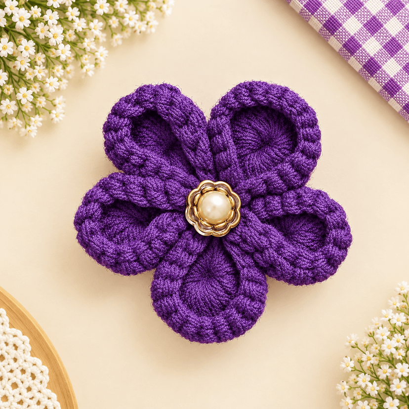 Crochet Flower Hair Band - Image 5